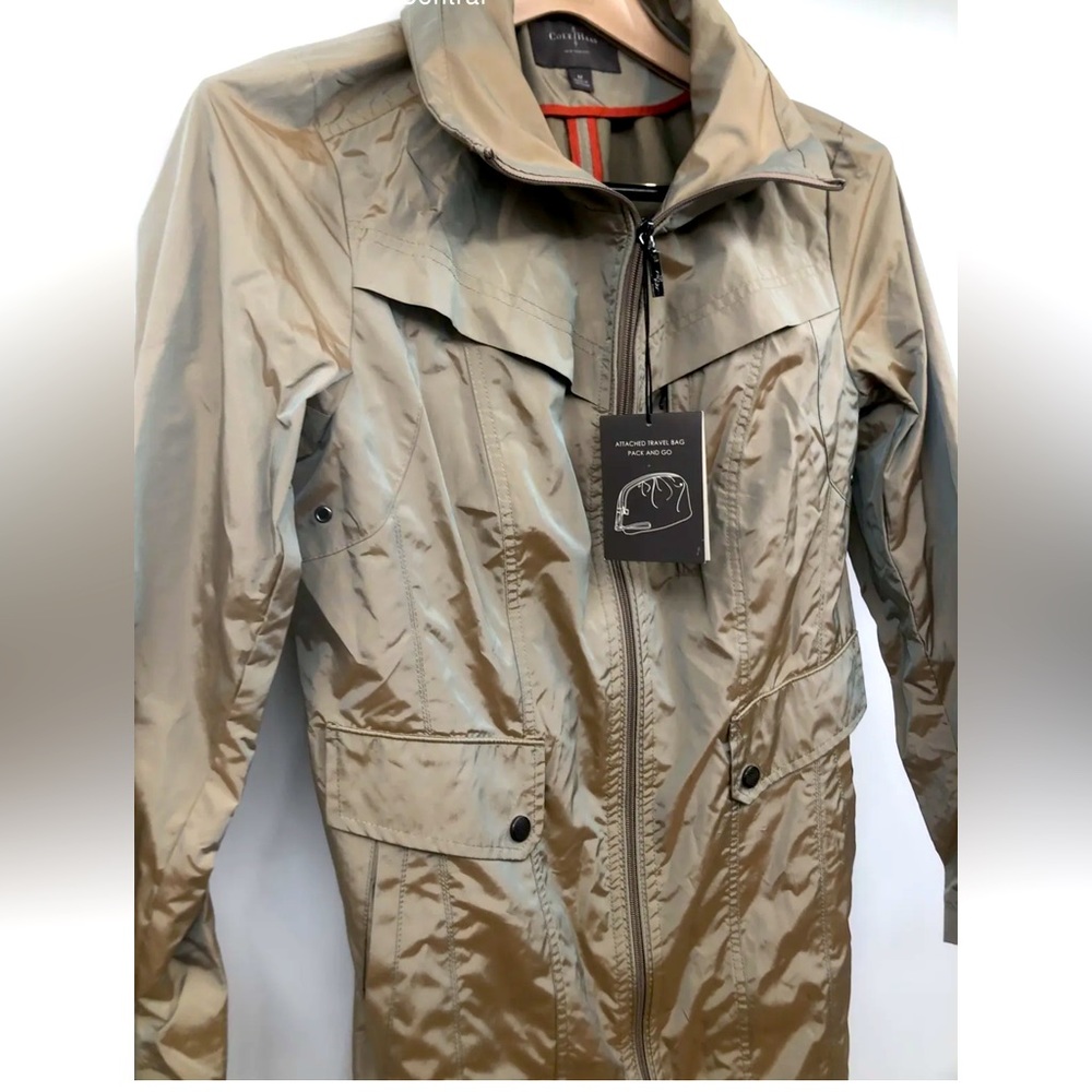 NWT Beautiful Cole Hahn trench rain wind coat. Copper - gold color true to size.
